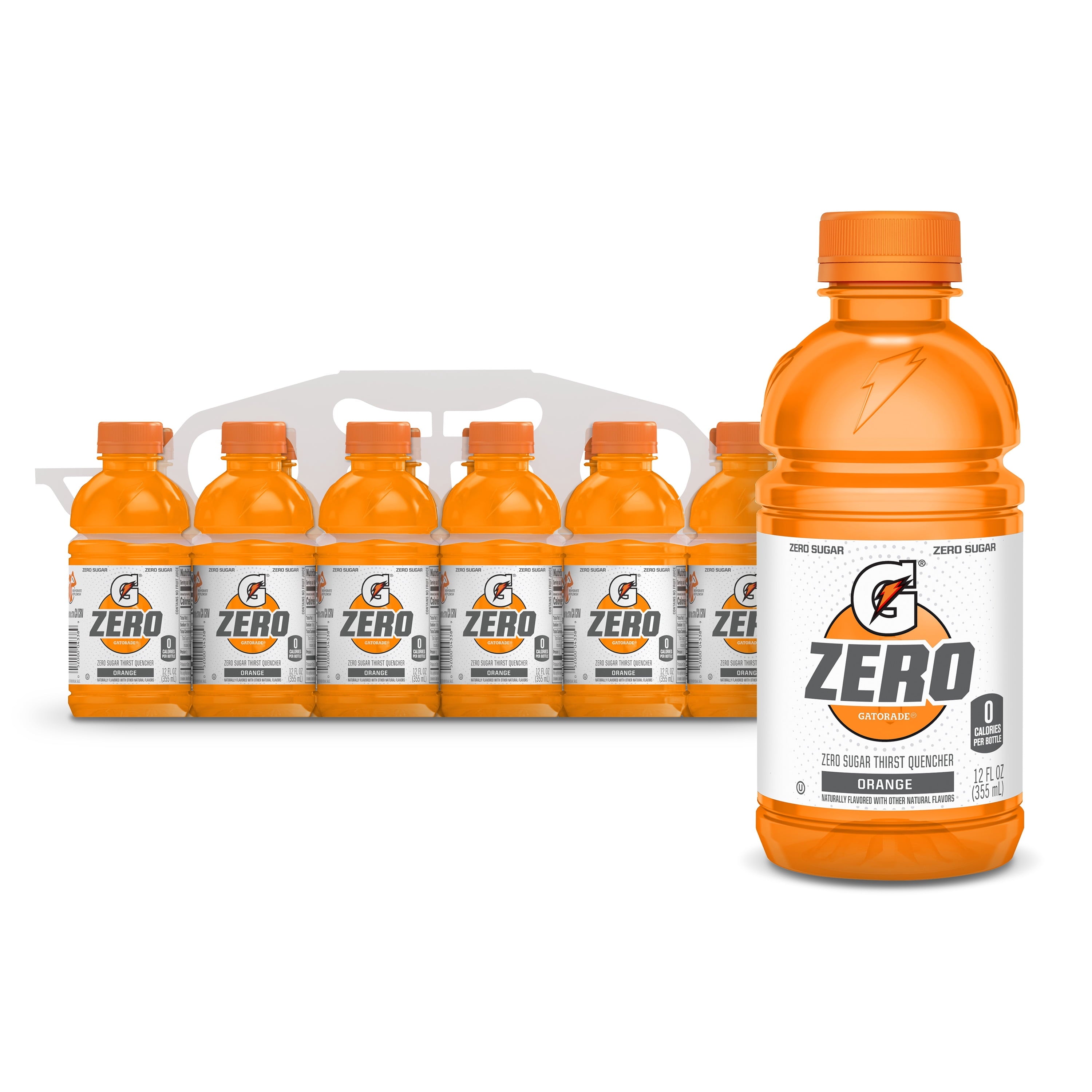 Gatorade Zero Sugar Thirst Quencher Lemon Lime Sports Drinks, 12 fl oz, 12 Count Bottles
