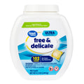 Great Value Free & Delicate Ultra Laundry Detergent Pods, Unscented, 102 Count