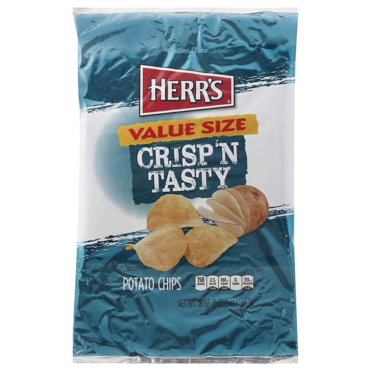 HERR'S Ripple Potato Chips, 18 oz.