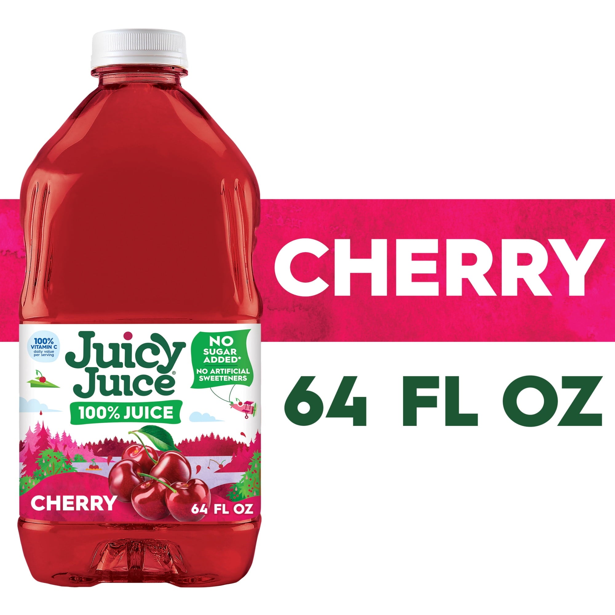 Juicy Juice 100% Juice, Cherry, 64 fl oz Bottle