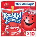 Kool-Aid Jammers Artificially Flavored Drink, 10 Pouches, for School Lunches and On-the-Go Hydration, Cherry Flavor, Excellent Source of Vitamin C, 6 fl oz
