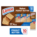 Lance Sandwich Cookies, Nekot Peanut Butter, 10 Individually Wrapped Packs, 6 Sandwiches Each