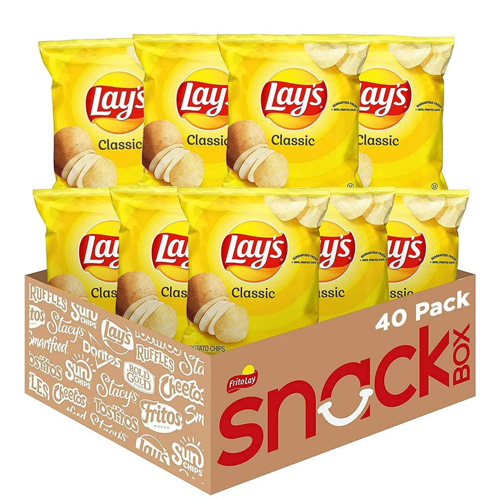 Lay's Potato Chip Variety Pack Snack Chips, 40 Count Multipack