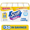 Scott 1000 1-Ply Toilet Paper 45 rolls