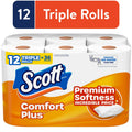 Scott Comfort Plus Toilet Paper, 12 Triple Rolls
