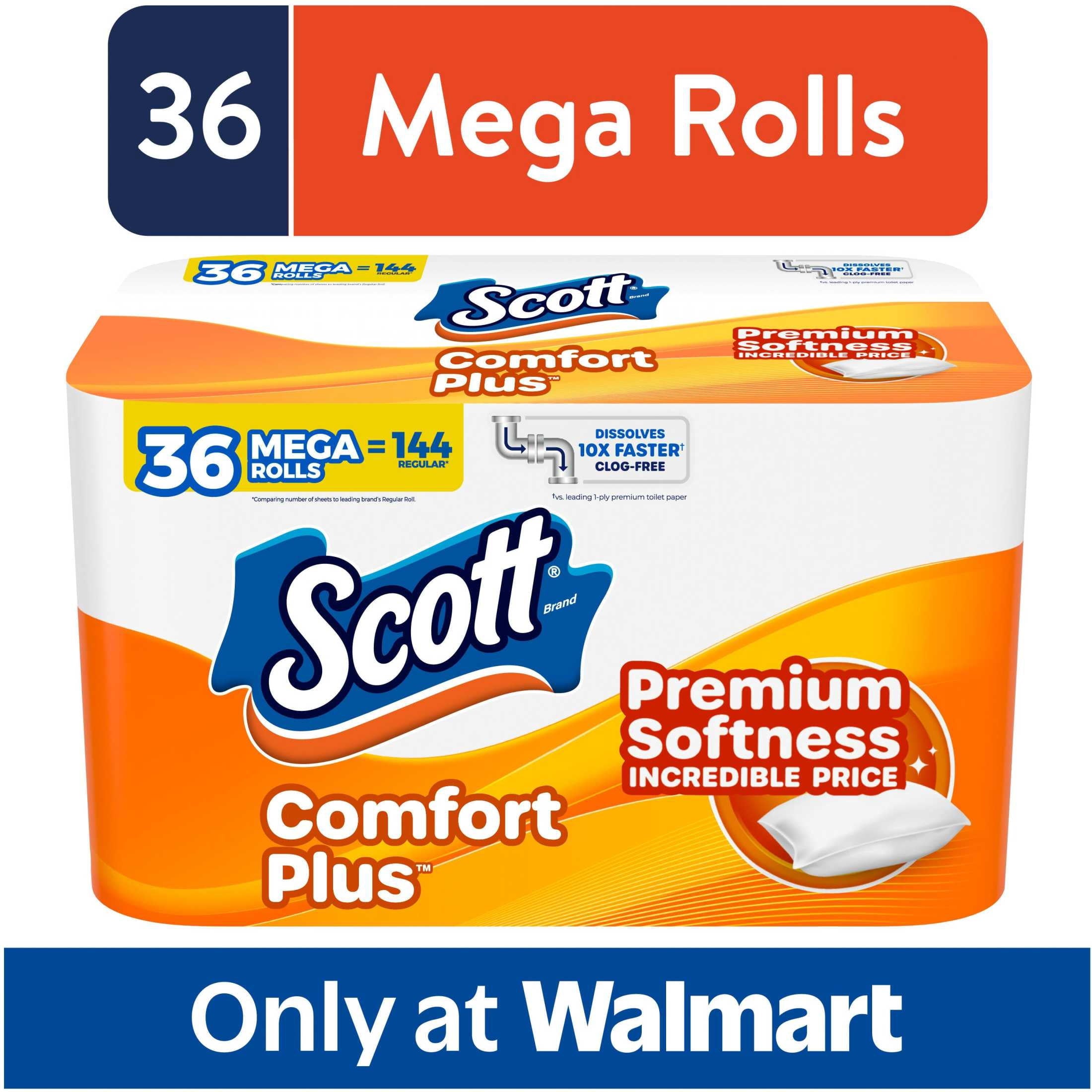 Scott ComfortPlus Toilet Paper, 12 Mega Rolls