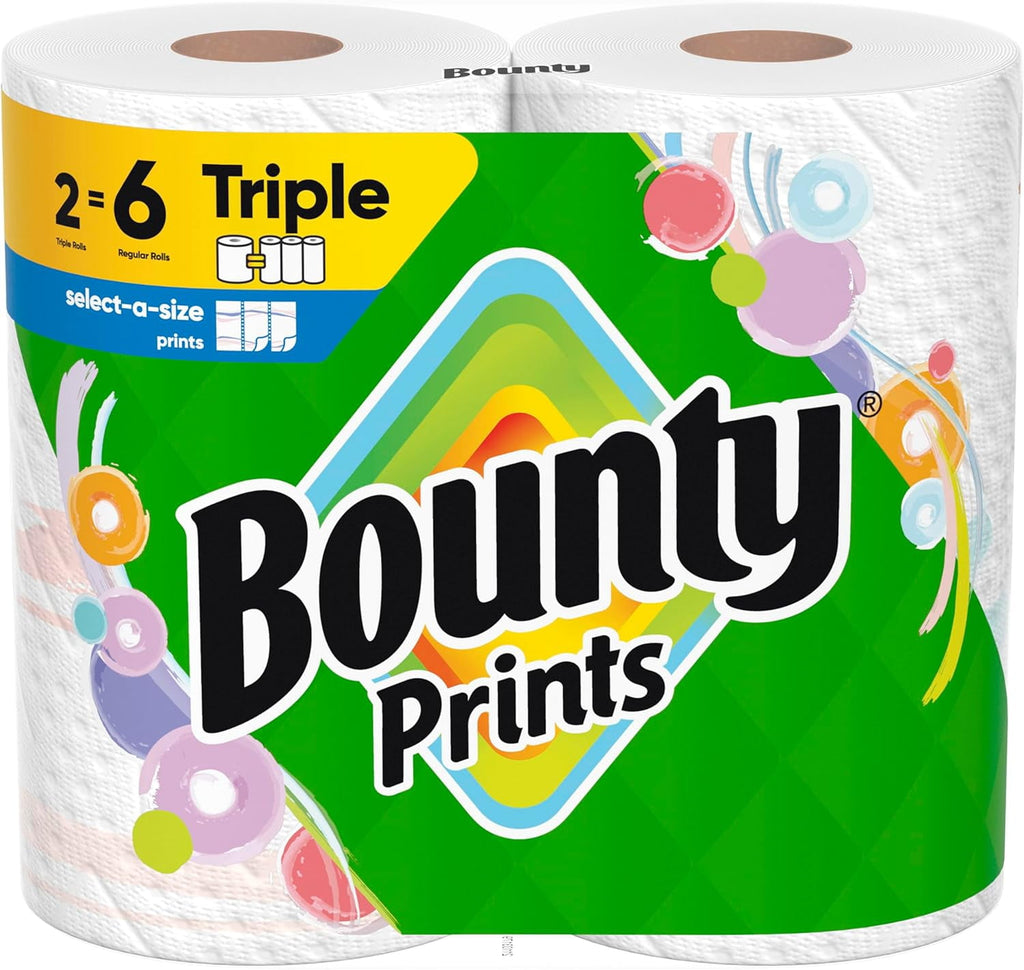 Select-A-Size Paper Towels, Prints, 2 Triple Rolls = 6 Regular Rolls