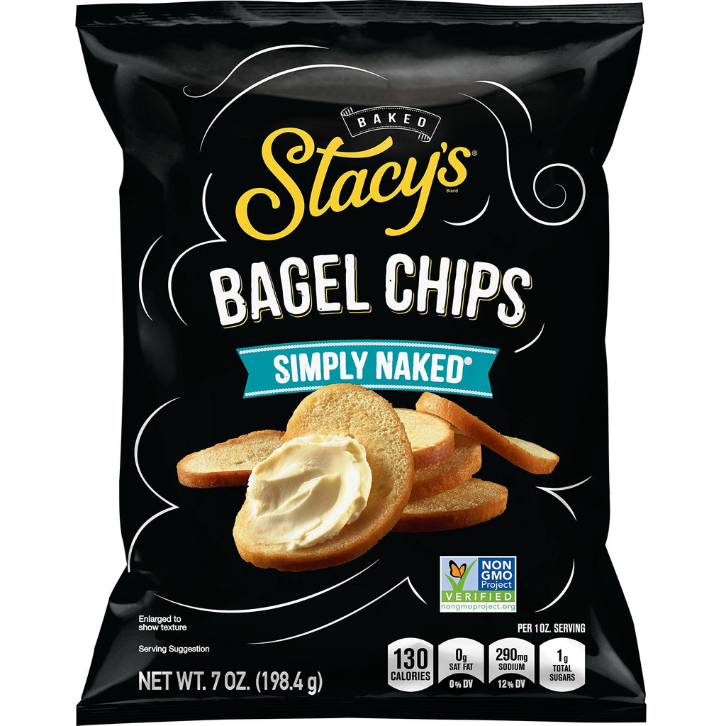 Stacy’s No Artificial Colors or Flavors Sea Salt Bagel Chips Bag, 7 oz