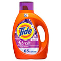 Tide Liquid Laundry Detergent, Ultra Febreze Spring and Renewal Scent, 92 fl oz, 65 Loads