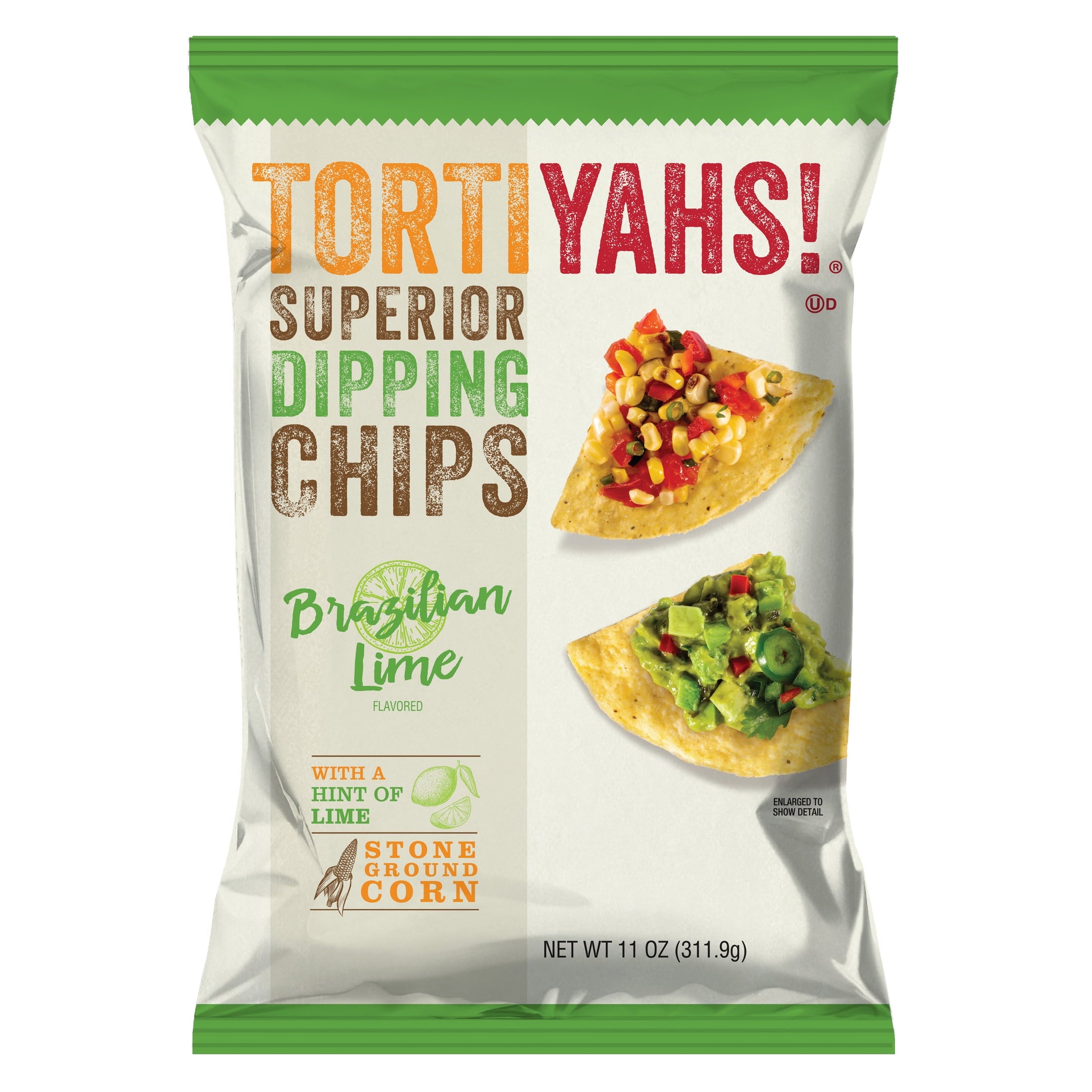 TORTIYAHS! Brazilian Lime Superior Dipping Chips, Gluten-Free, 11 oz Bag