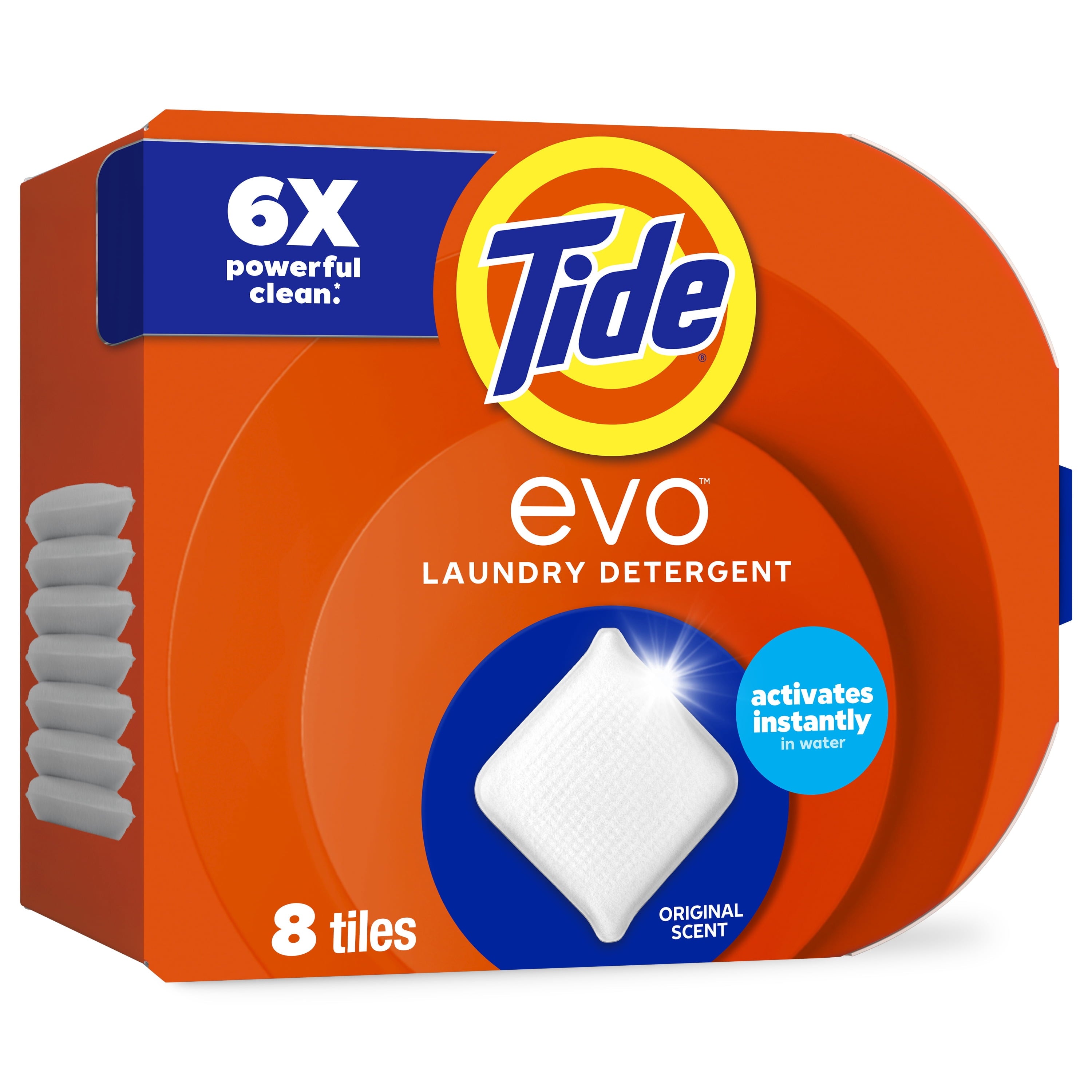 Tide evo Laundry Detergent Tiles, 100% Concentrated, Original Tide Scent, 16 Count