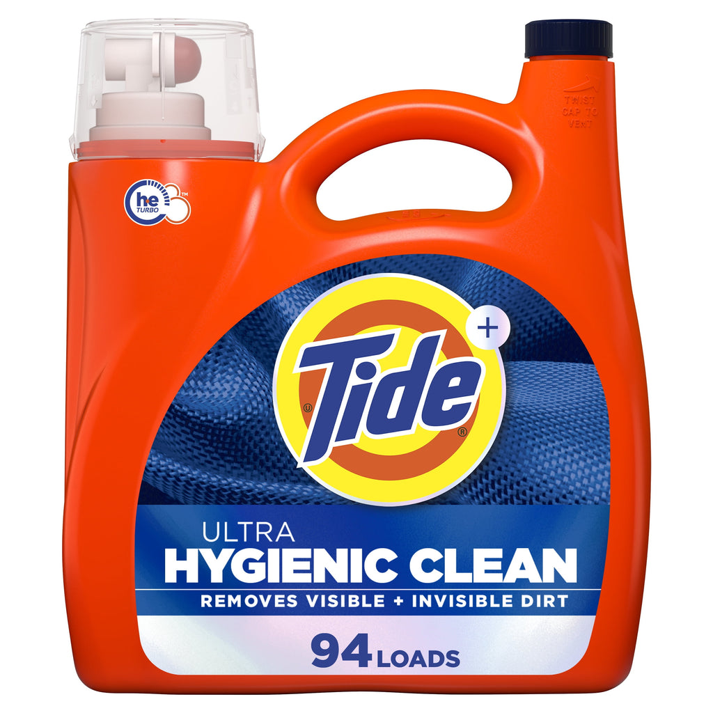 Tide Ultra Hygienic Clean Liquid Laundry Detergent, Original Scent, 84 fl oz, 59 Loads