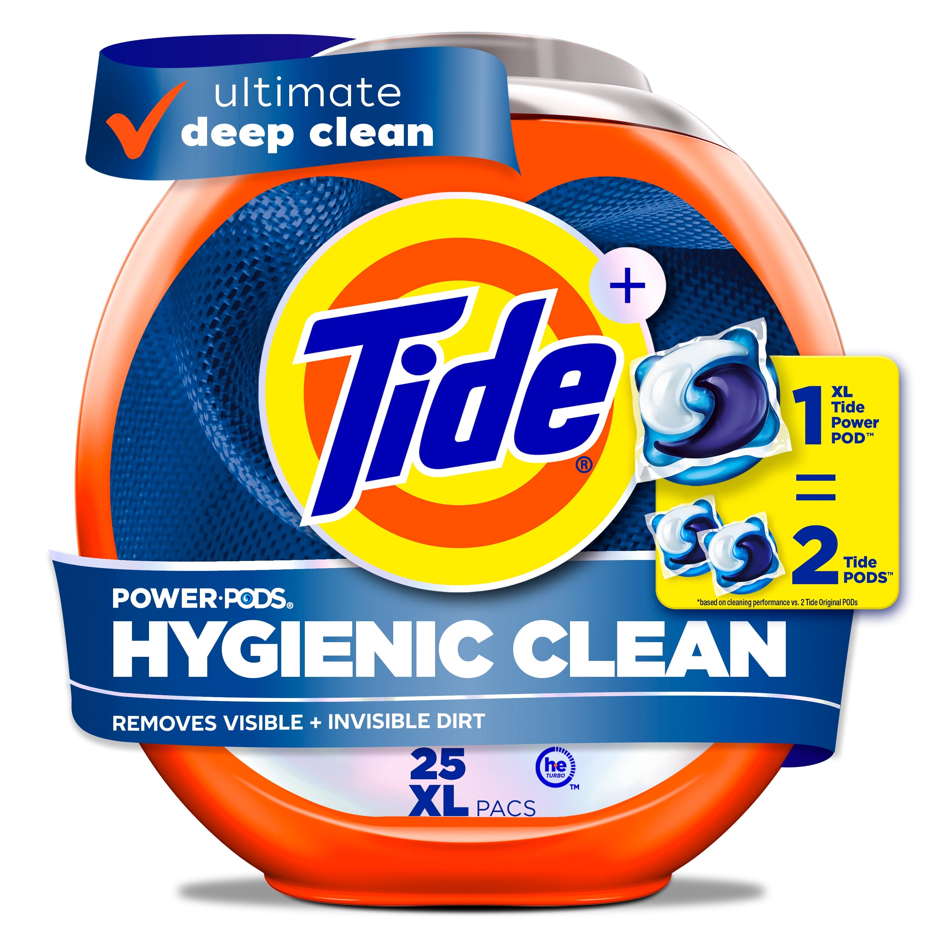 Tide Hygienic Clean Power PODS® Laundry Detergent Pacs, Heavy 10x Duty, Original Scent, 25 Count