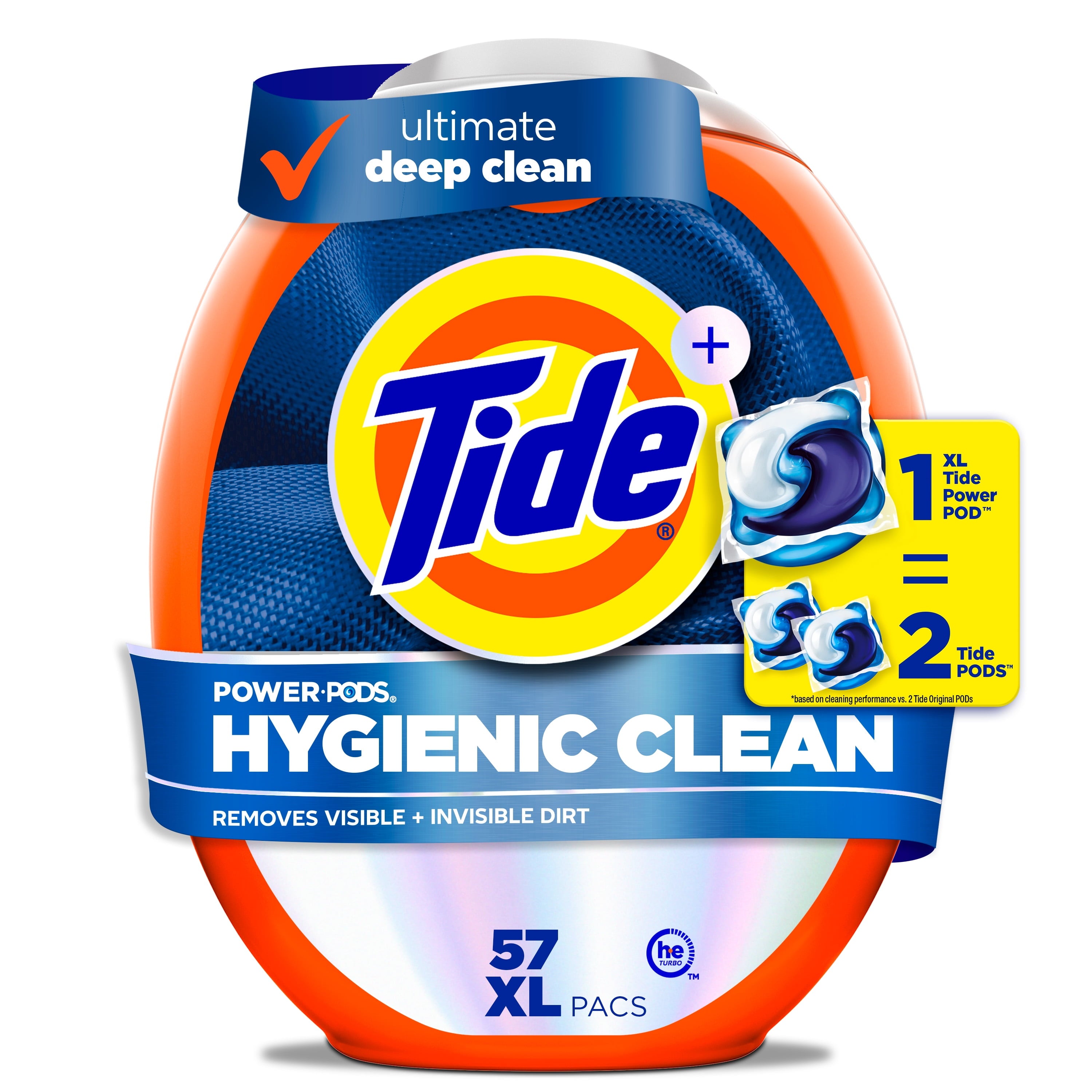 Tide Hygienic Clean Power PODS® Laundry Detergent Pacs, Heavy 10x Duty, Original Scent, 25 Count
