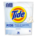 Tide PODS Laundry Detergent Soap Pacs, Free and Gentle, Hypoallergenic, Unscented, 16 Count