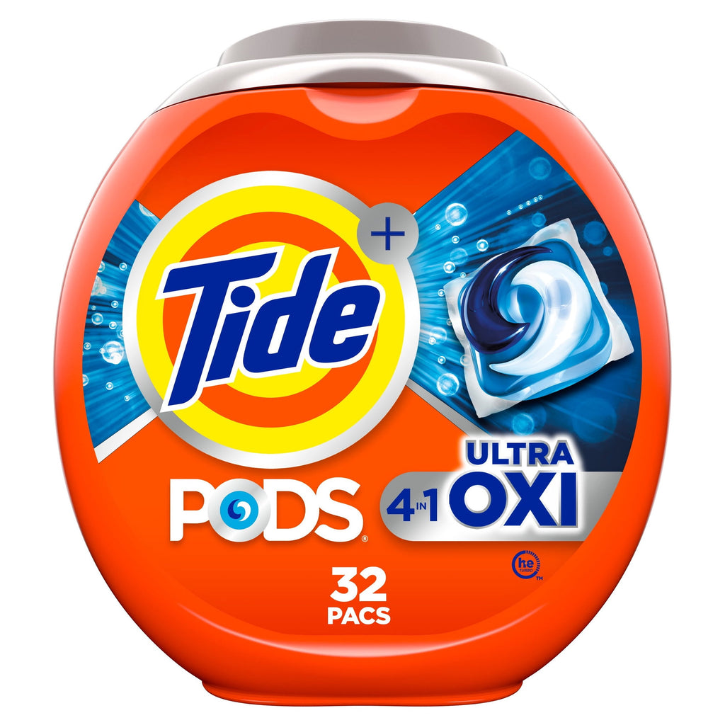Tide PODS Laundry Detergent Soap Pacs, Ultra OXI, 57 Count