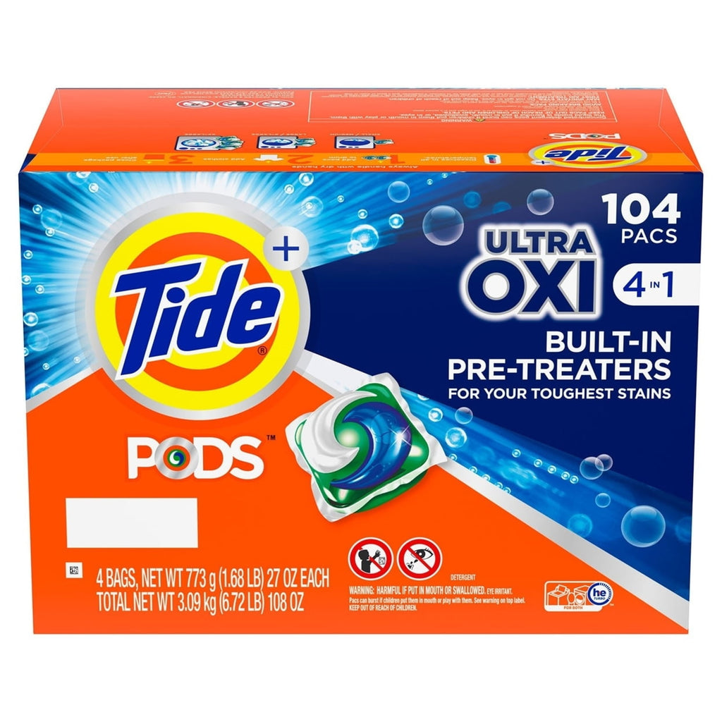 Tide PODS Ultra Oxi Liquid Detergent Pacs (104 Count)