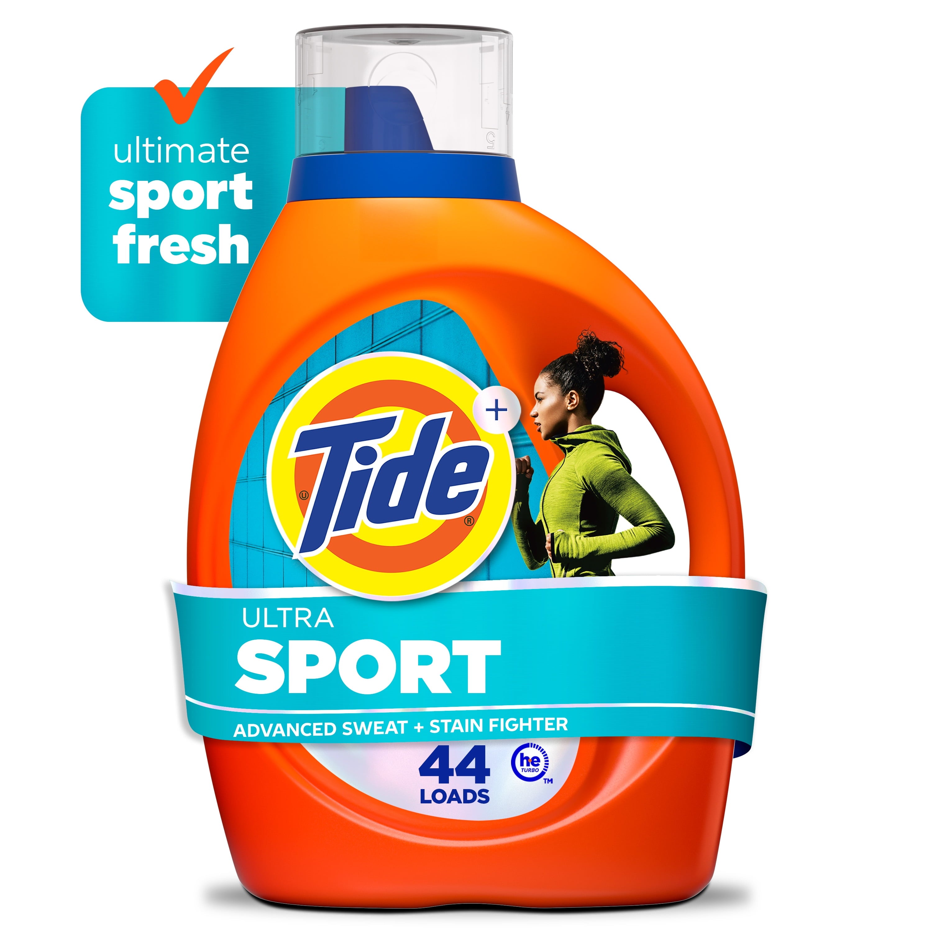 Tide Ultra Sport Liquid Laundry Detergent, Advanced Sweat + Stain Fighter, 63 fl oz, 44 Loads