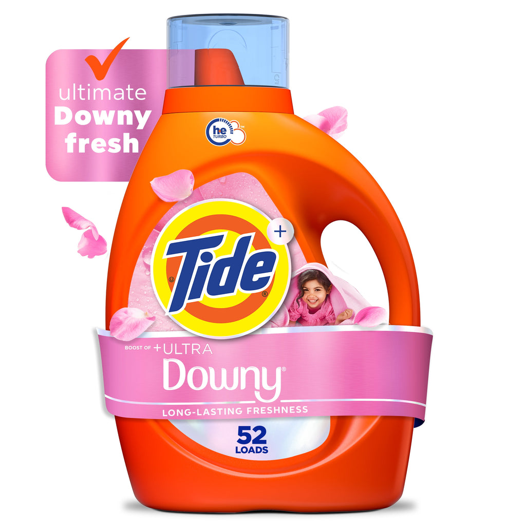 Tide Laundry Detergent Liquid Plus a Boost of Ultra Downy, April Fresh Scent, 117 fl oz, 83 Loads