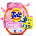 Tide Power PODS Laundry Detergent Pacs with Downy Soft Boosters, April Fresh Scent, 45 Count