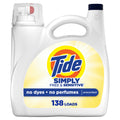 Tide Simply Liquid Laundry Detergent, Free & Sensitive, 138 Loads, 173 fl oz