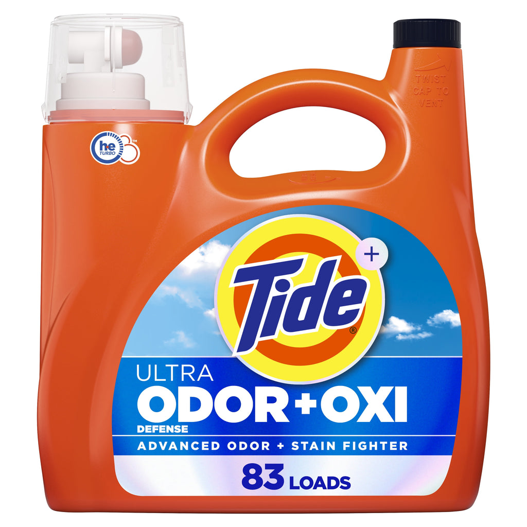 Tide Ultra Odor Defense Plus Oxi Liquid Laundry Detergent, 117 fl oz, 83 Loads
