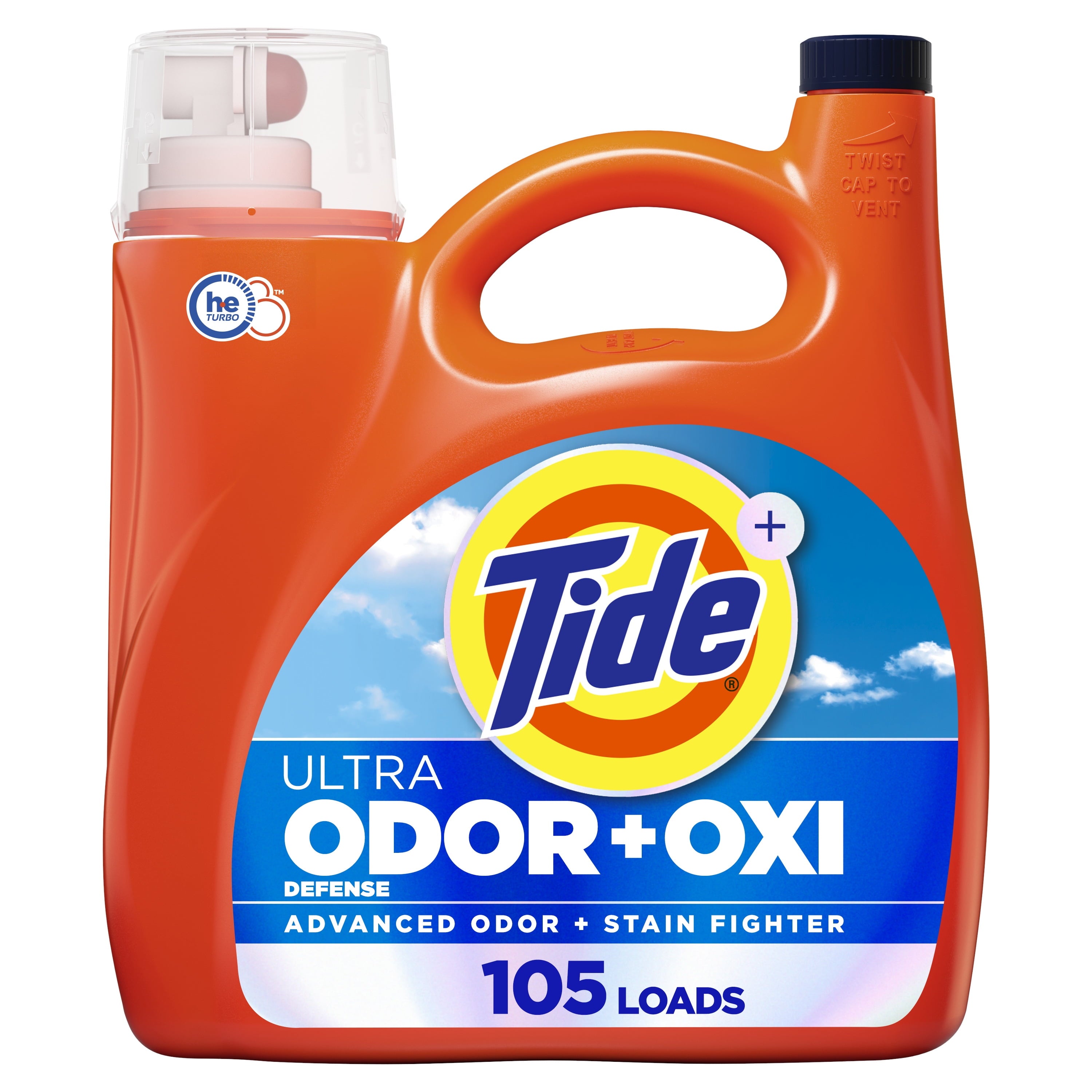 Tide Ultra Odor Defense Plus Oxi Liquid Laundry Detergent, 117 fl oz, 83 Loads