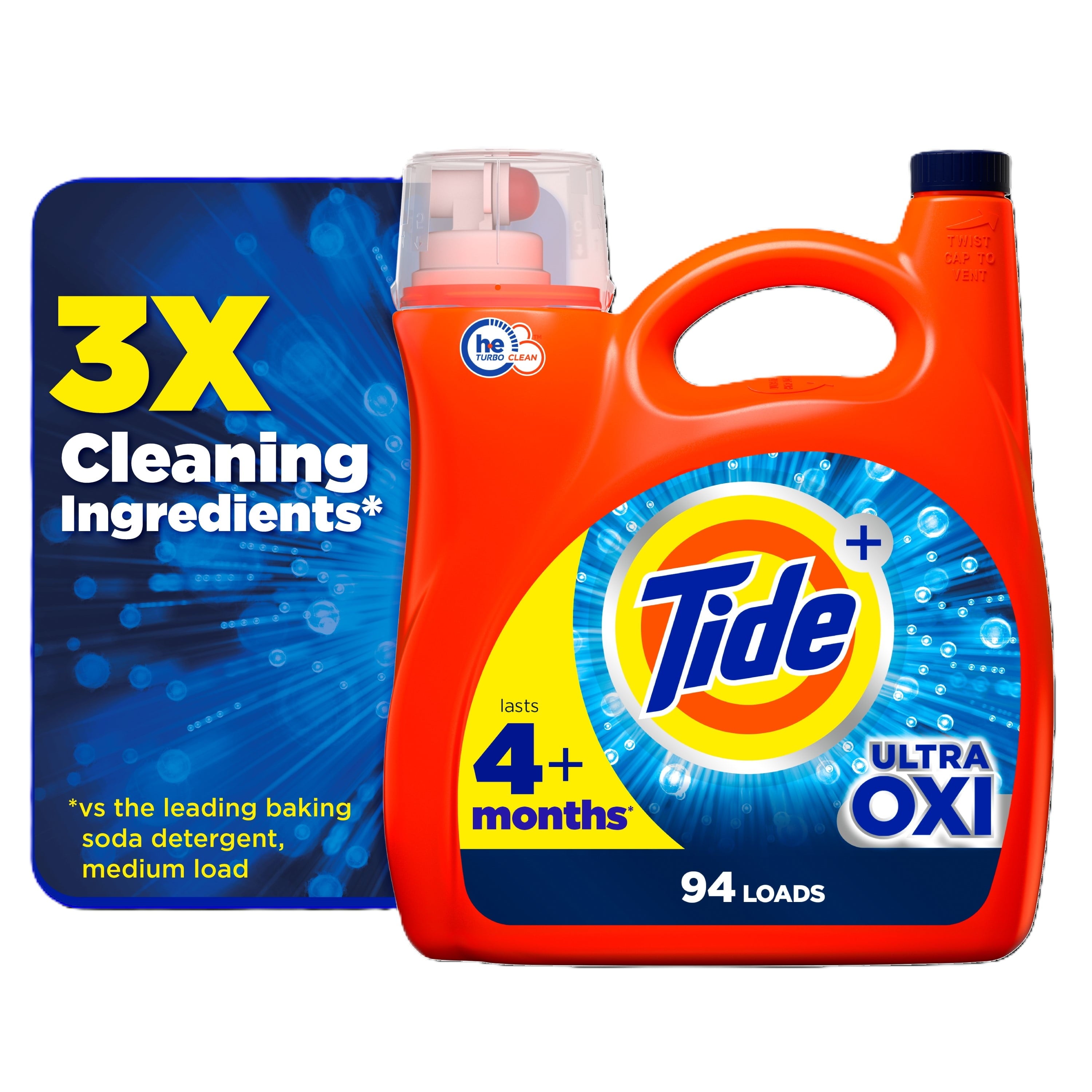 Tide Plus a Touch of Downy Liquid Laundry Detergent, April Fresh Scent, 94 Loads, 132 fl oz