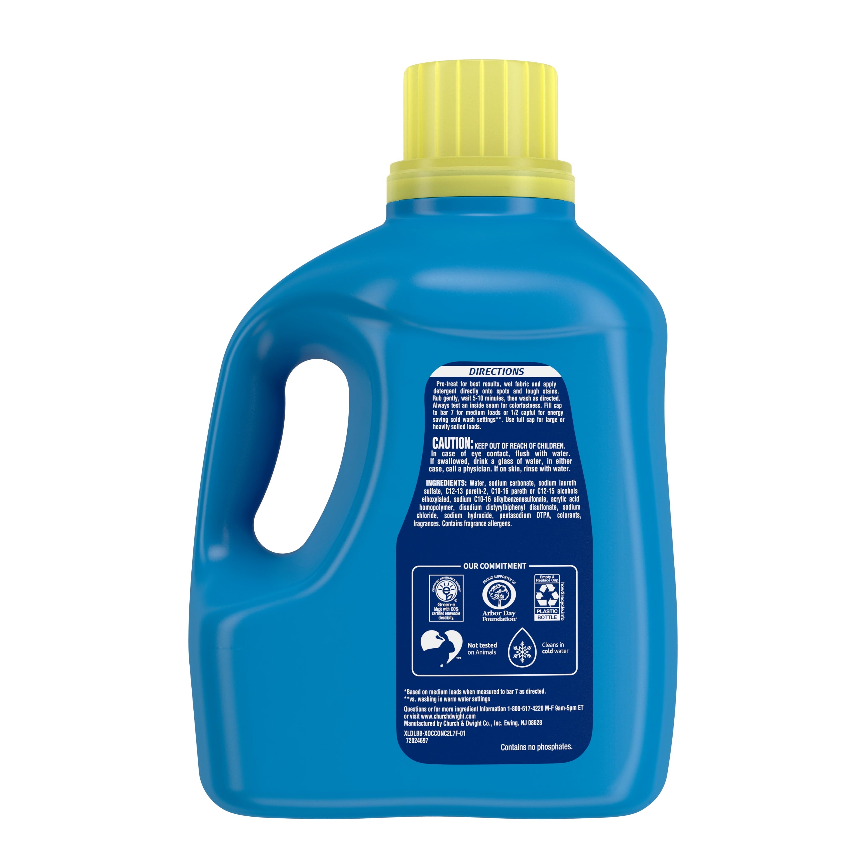 XTRA Plus OxiClean, Crystal Clean, 88 Loads Liquid Laundry Detergent, 136.4 Fl oz