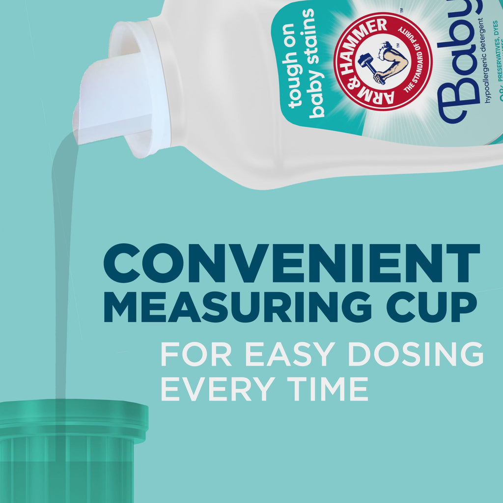 ARM & HAMMER Baby Hypoallergenic Liquid Laundry Detergent, 77 loads 100.5 fl oz
