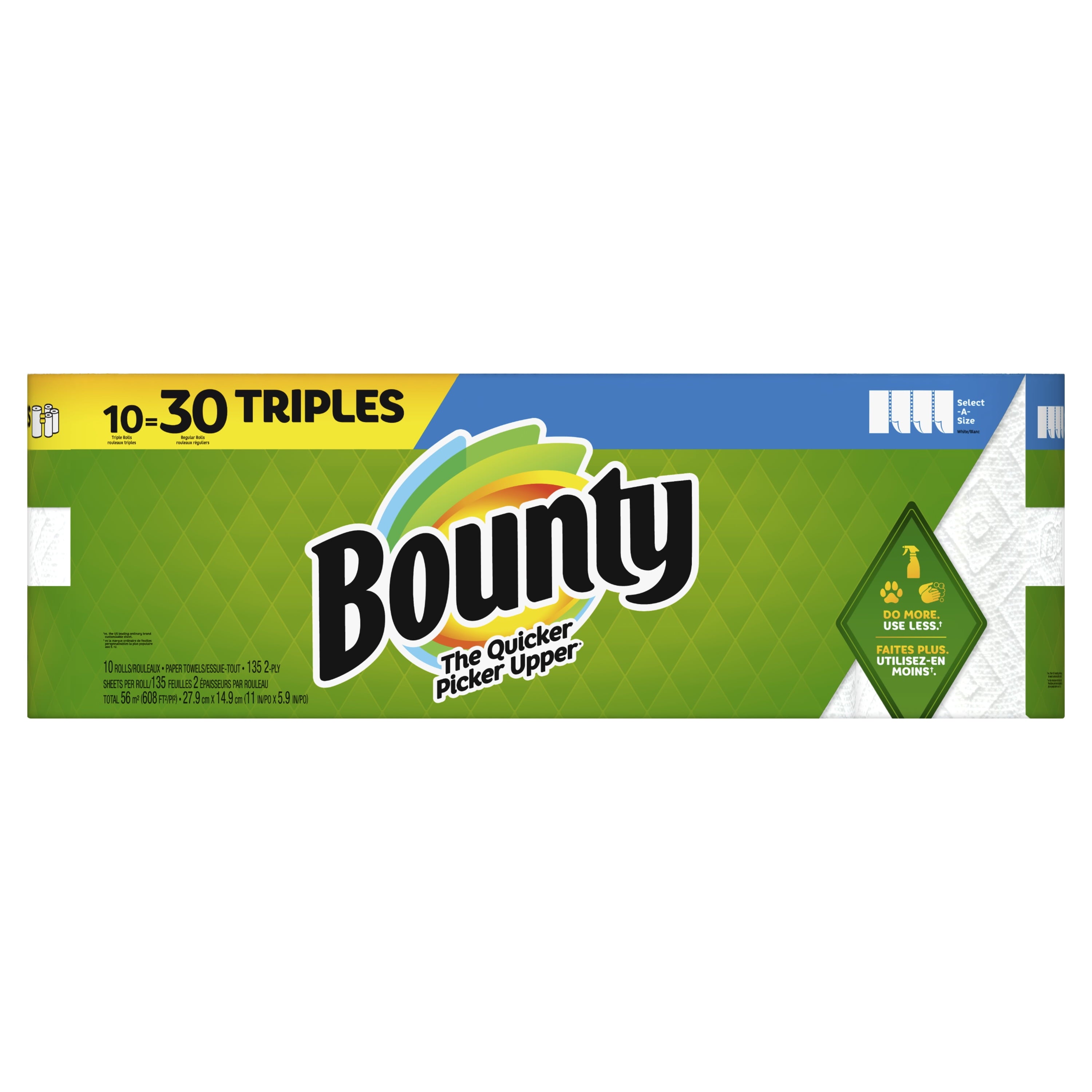 Bounty Paper Towels Select-a-Size, 10 Triple Rolls