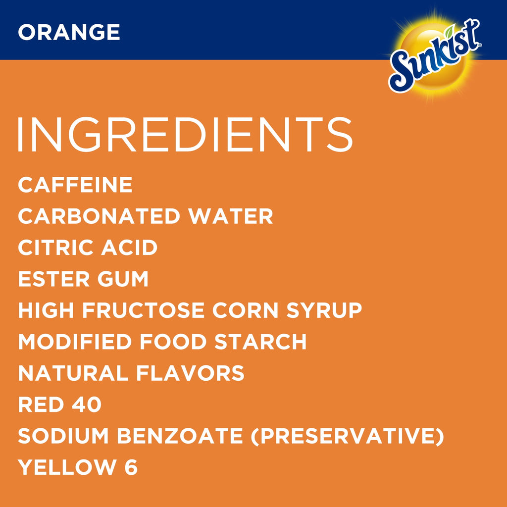 Sunkist Orange Soda Pop, 12 fl oz, 12 Pack Cans