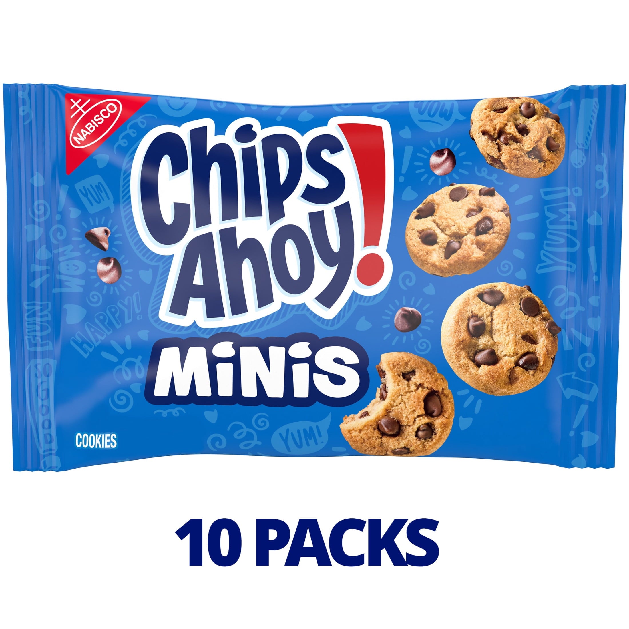 CHIPS AHOY! Minis Original Fudgy Chocolate Chip Cookies, 10 Snack Packs