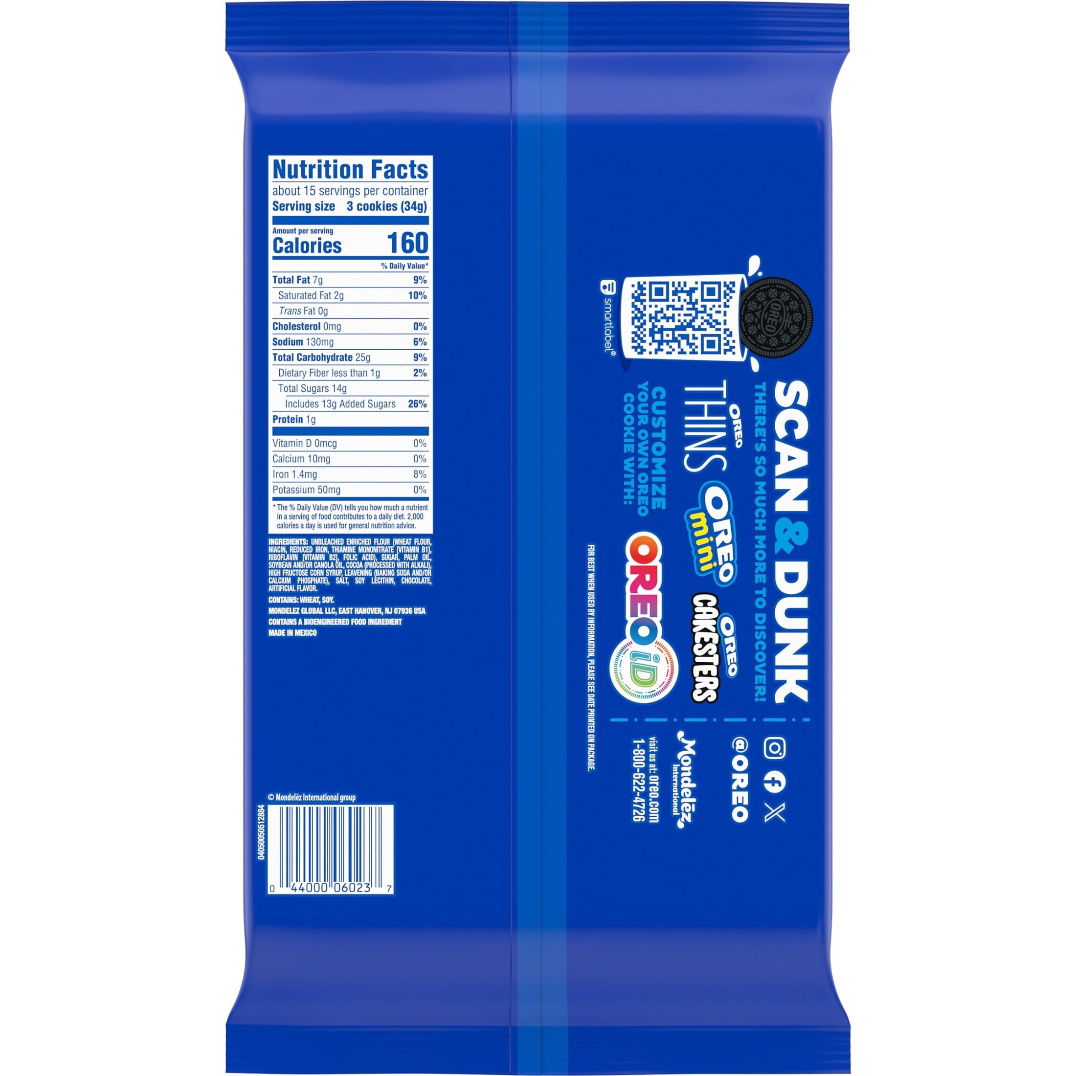 OREO Chocolate Sandwich Cookies, Family Size, 18.12 oz