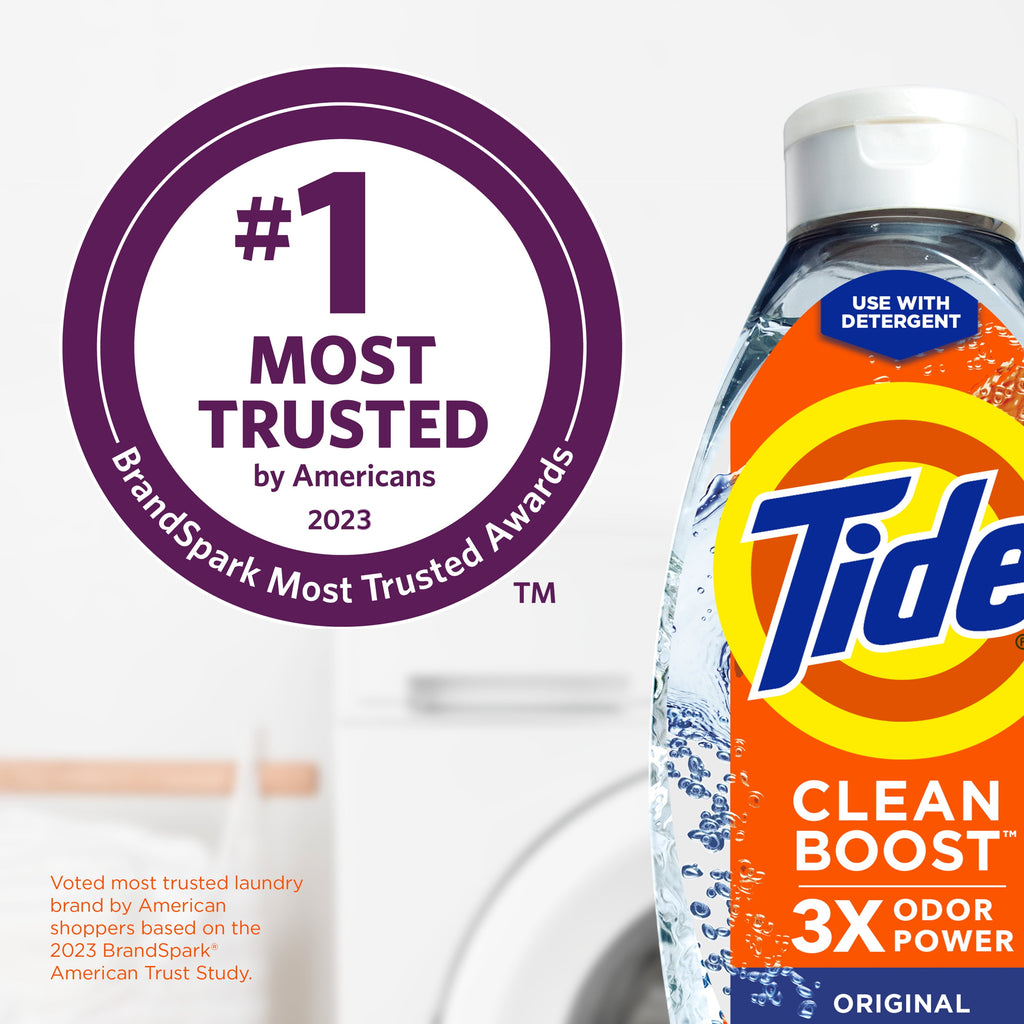 Tide Clean Boost Fabric Softener Rinse, Removes Odors and Residues, Original Scent, 48 fl oz