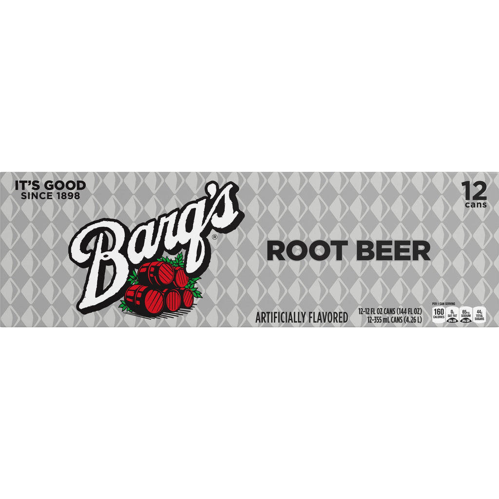 Barq's Root Beer Soda Pop Fridge Pack Cans, 12 fl oz, 12 Pack