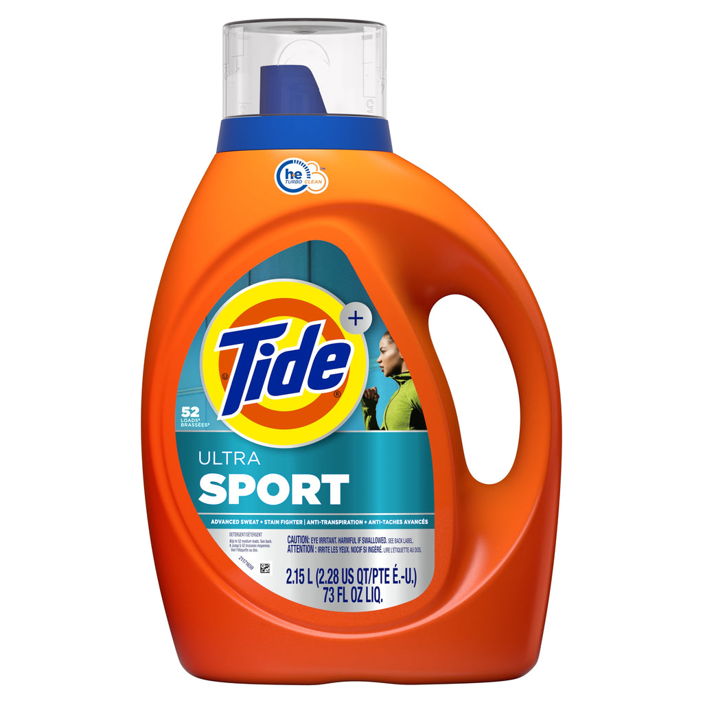 Tide Ultra Sport Liquid Laundry Detergent, Advanced Sweat and Stain Fighter, 117 fl oz, 83 Loads