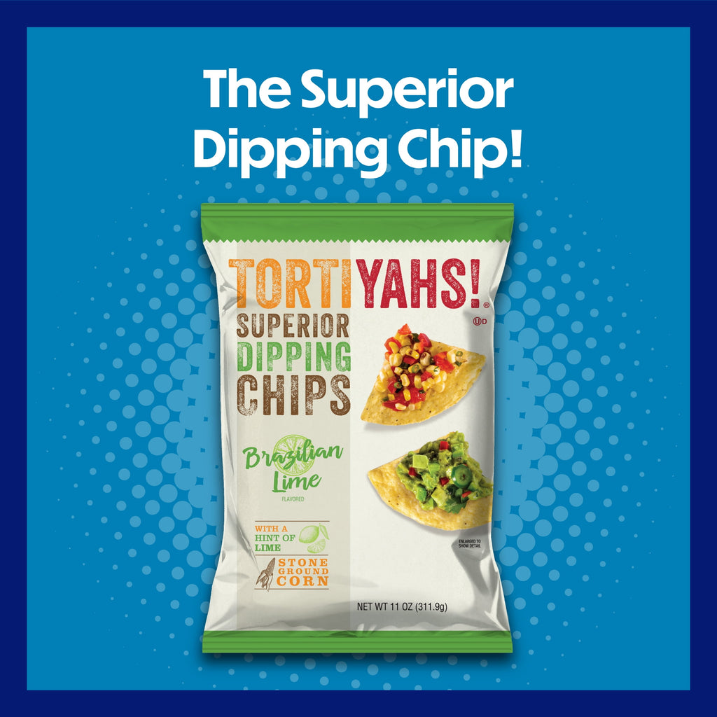TORTIYAHS! Brazilian Lime Superior Dipping Chips, Gluten-Free, 11 oz Bag