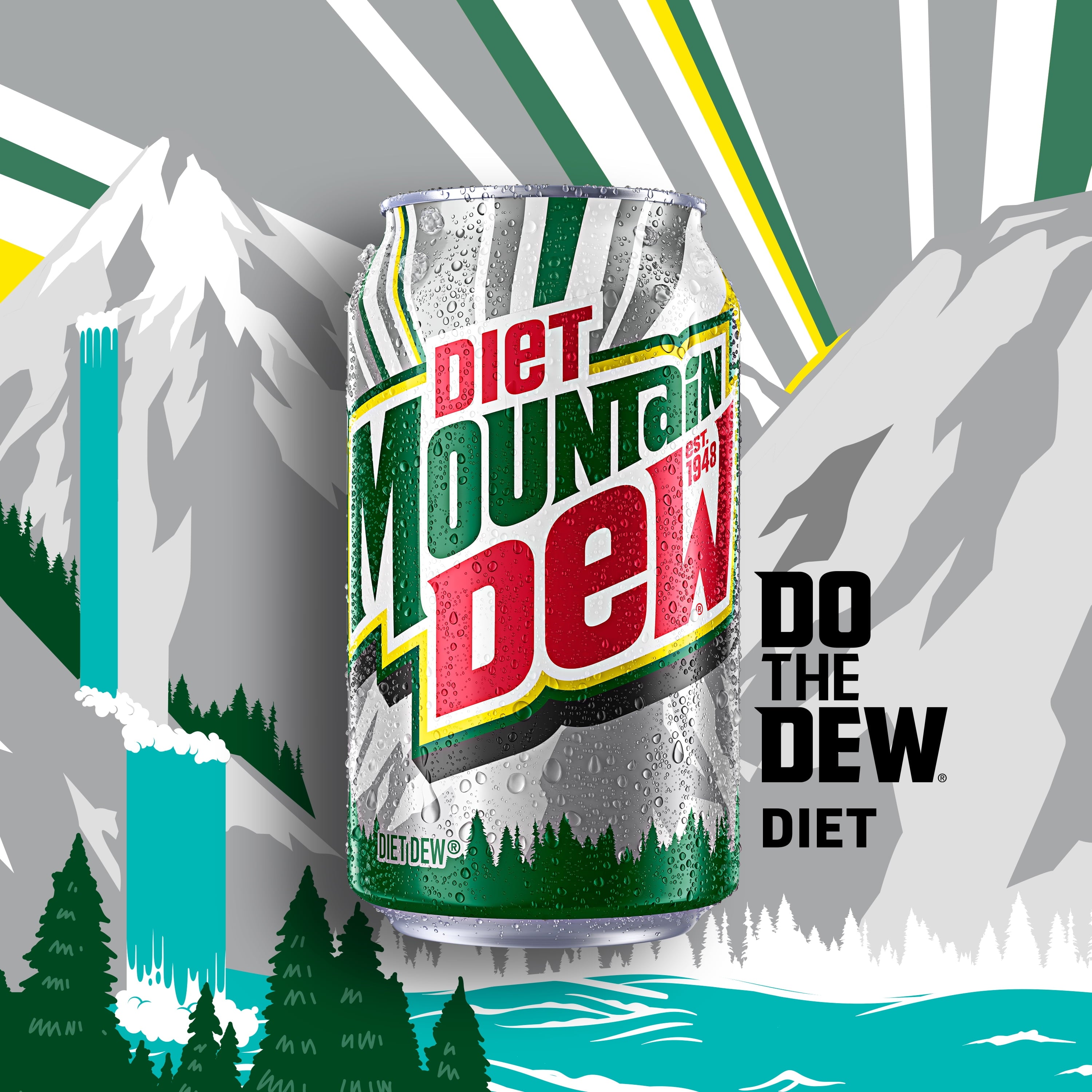 Diet Mountain Dew Citrus Soda Pop, 12 fl oz cans, 12 pack
