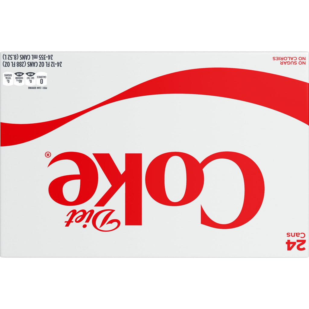 Diet Coke Soda Pop Cans, 12 fl oz, 24 Pack