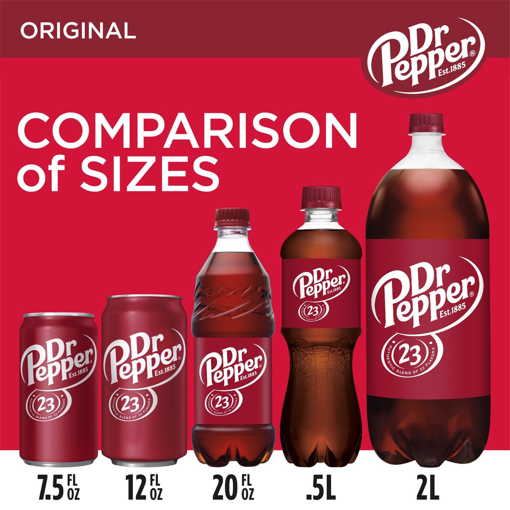 Dr Pepper Soda Pop, 12 fl oz, 24 Pack Cans
