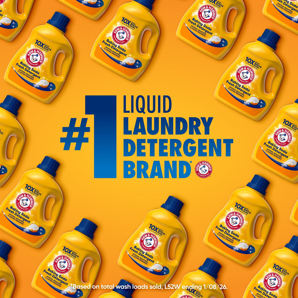 ARM & HAMMER Baking Soda Fresh Liquid Laundry Detergent, 110 Fl Oz 110 Loads