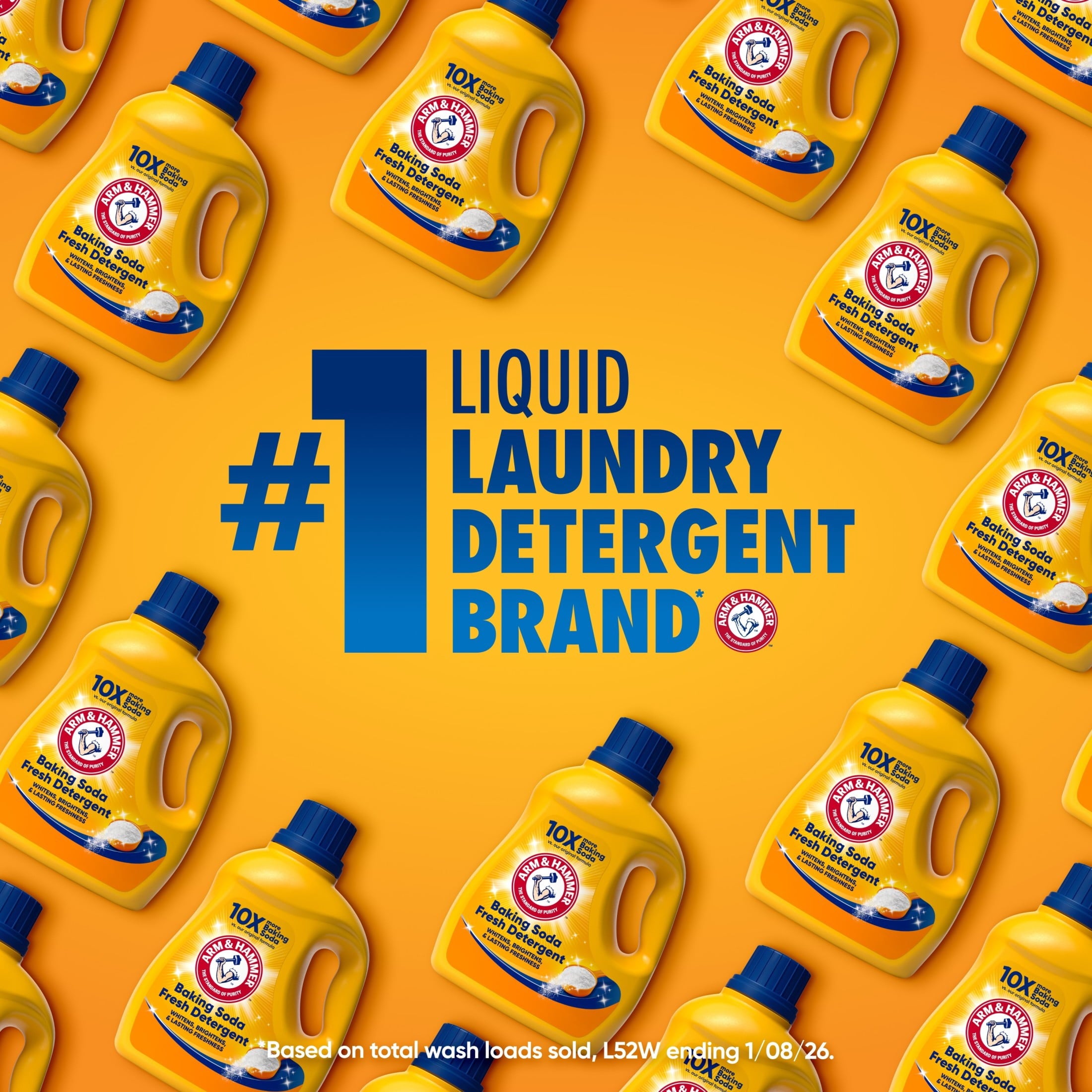 ARM & HAMMER Baking Soda Fresh Liquid Laundry Detergent, 110 Fl Oz 110 Loads