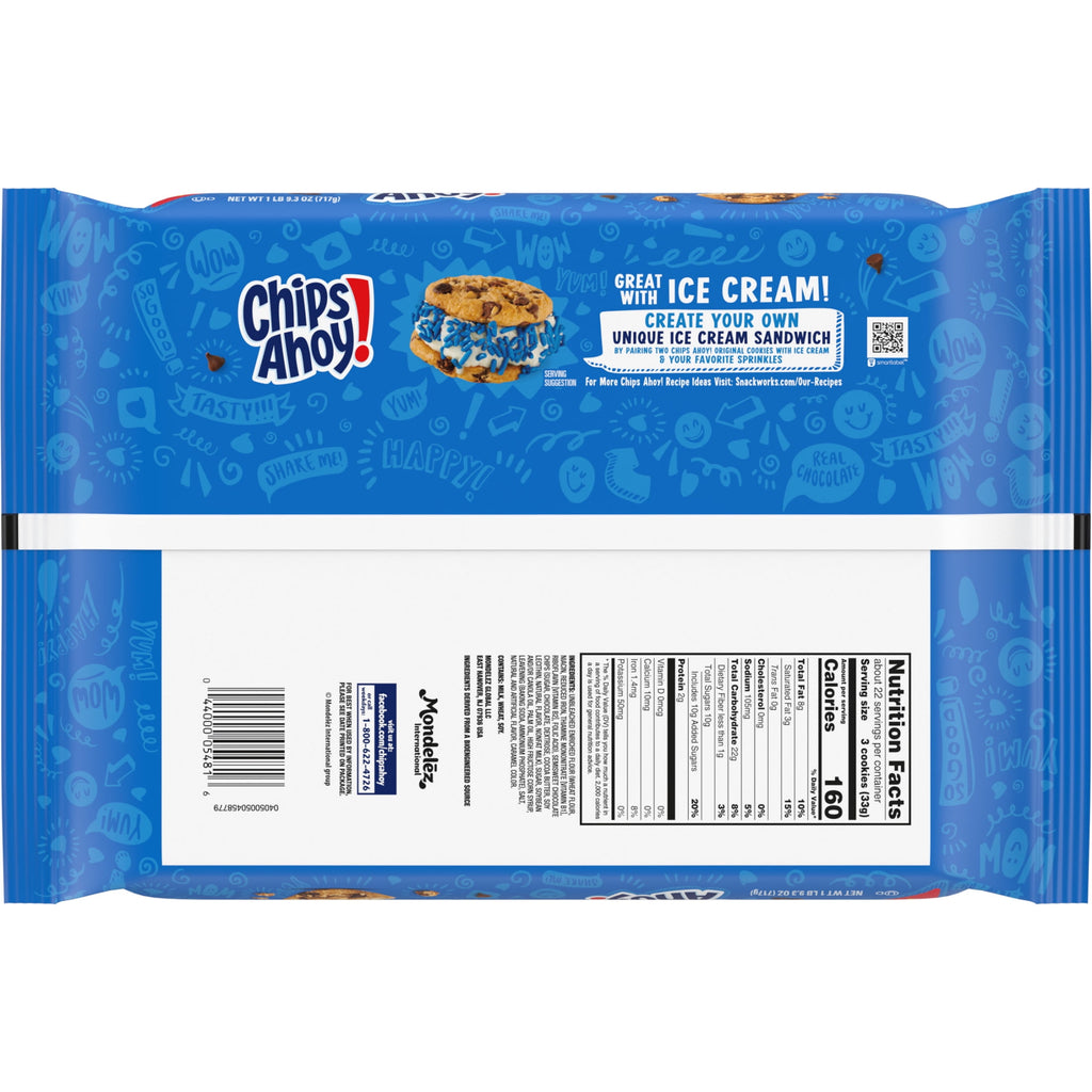 CHIPS AHOY! Original Chocolate Chip Cookies, Party Size, 25.3 oz