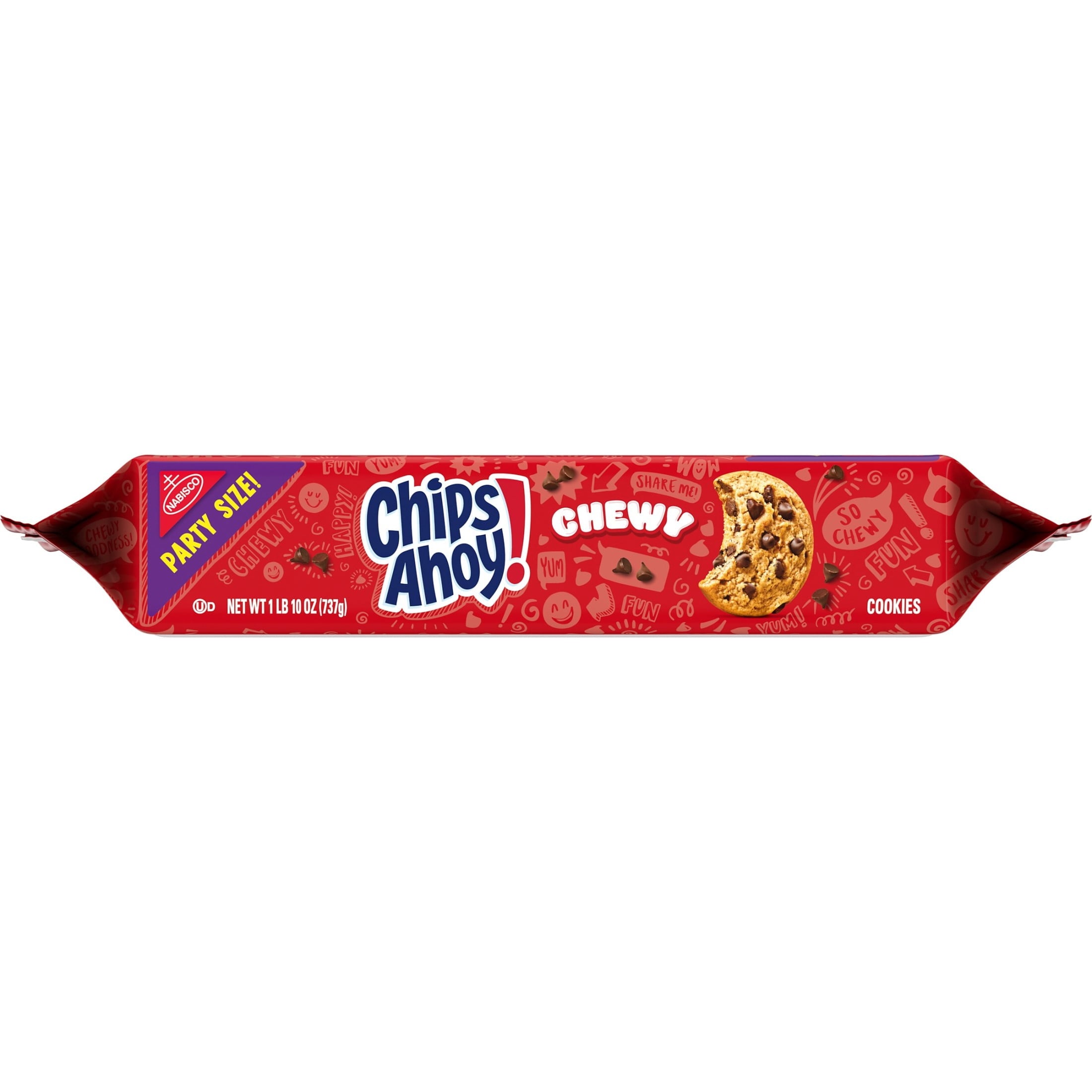 CHIPS AHOY! Chewy Fudgy Chocolate Chip Cookies, Party Size, 26 oz