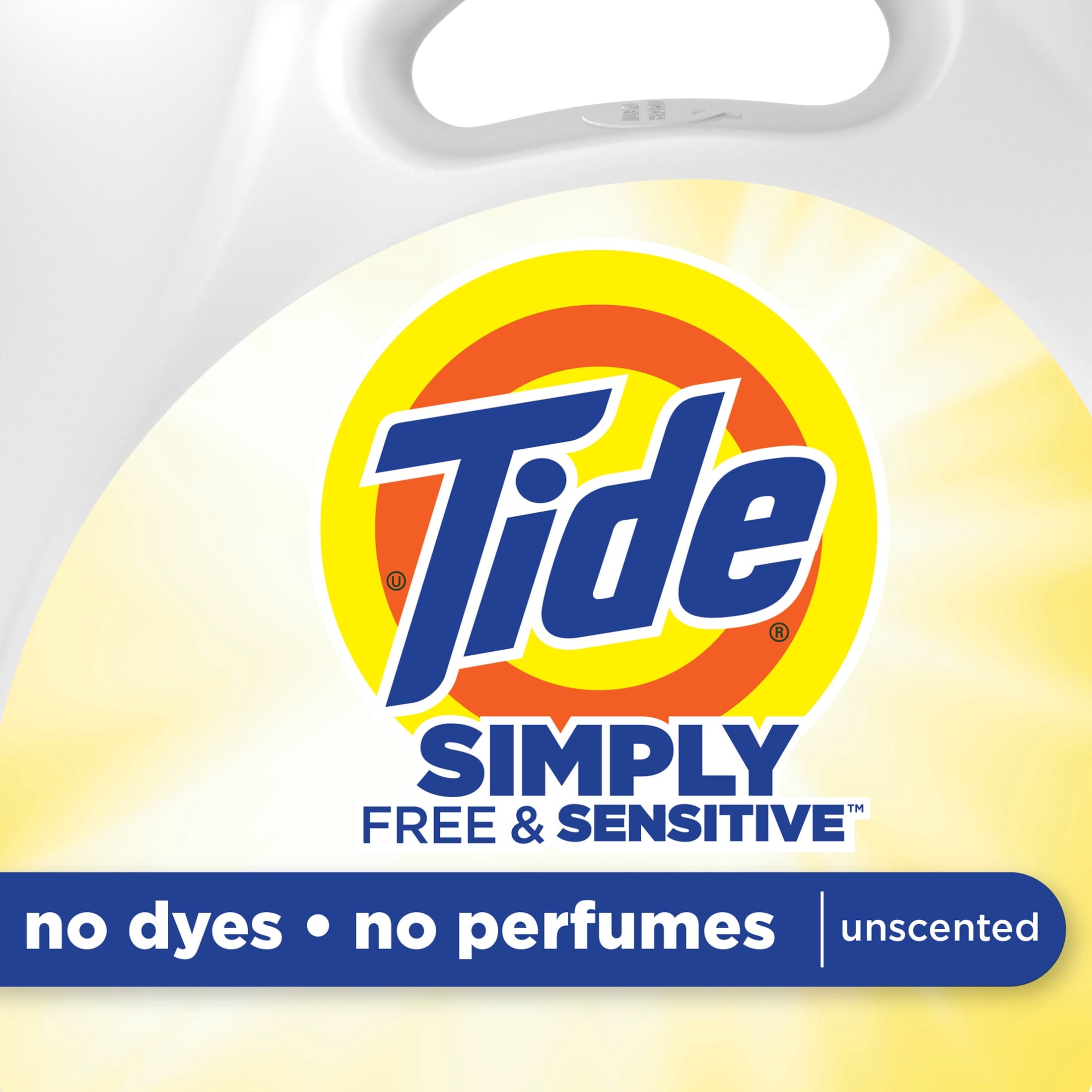 Tide Simply Liquid Laundry Detergent, Free & Sensitive, 85 Loads, 107 fl oz