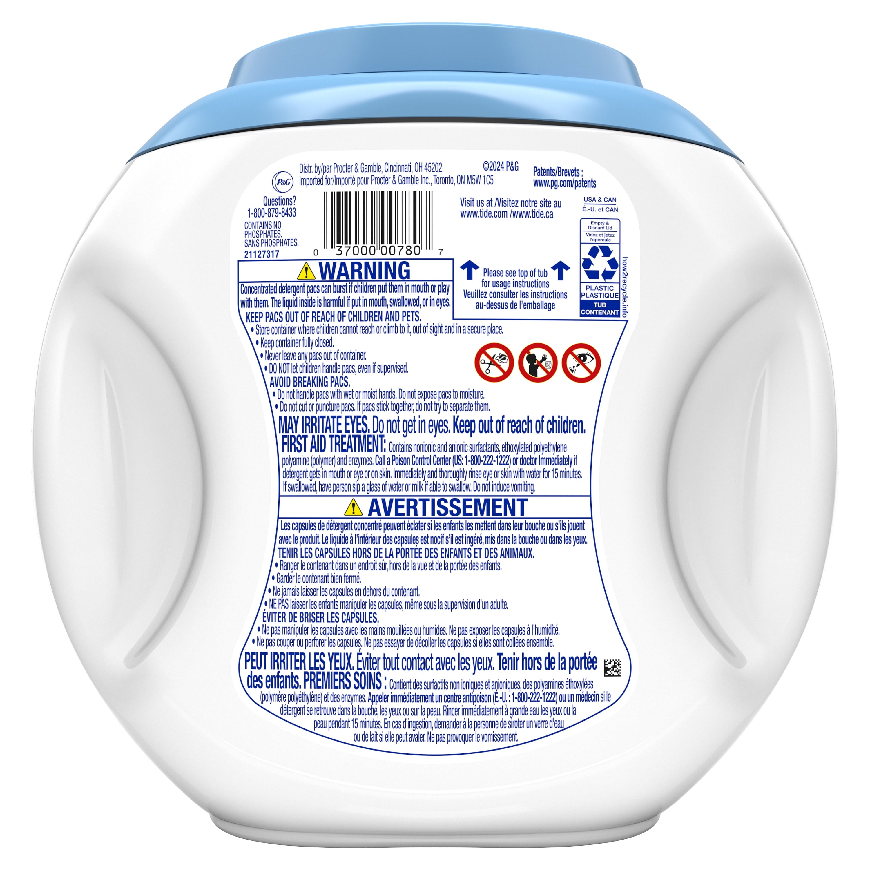 Tide PODS Free & Gentle laundry detergent, 102 ct, Trusted, gentle laundry detergent pods, 100% free of irritating residues: no added dyes and perfumes
