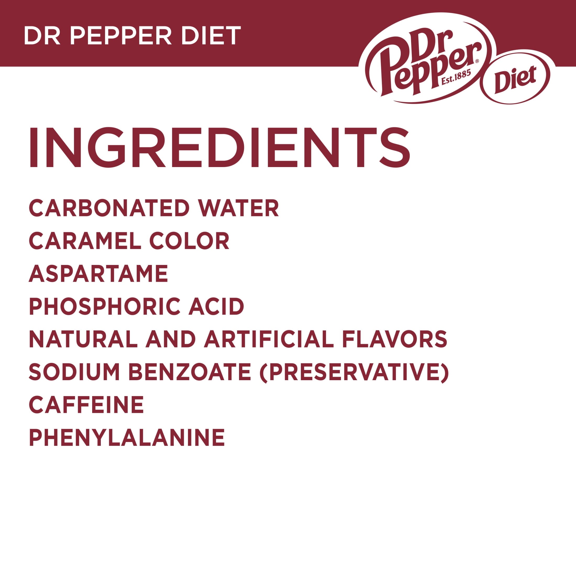 Diet Dr Pepper Soda Pop, 12 fl oz cans, 18 pack