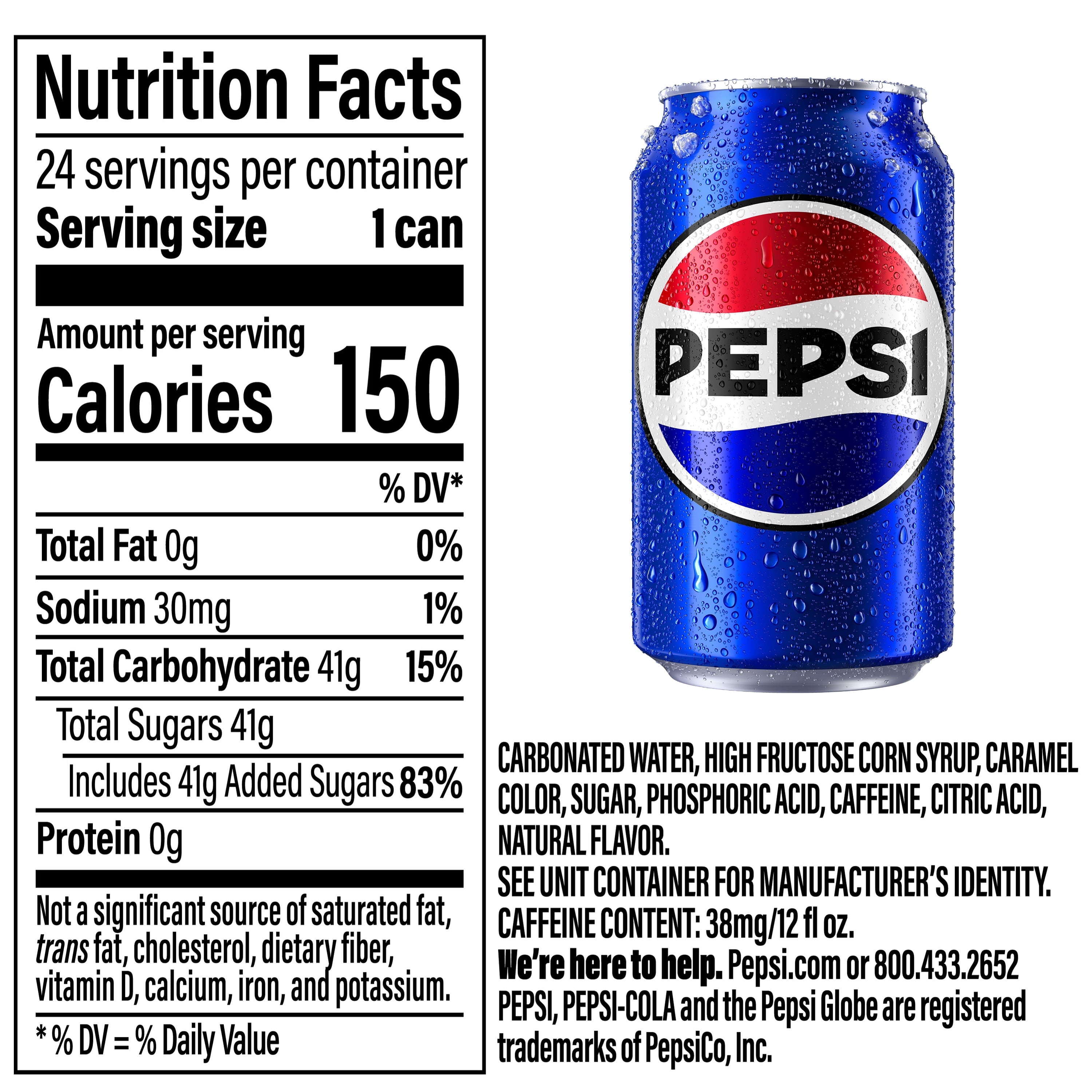 Pepsi Cola Soda Pop, 12 fl oz, 12 pack Cans