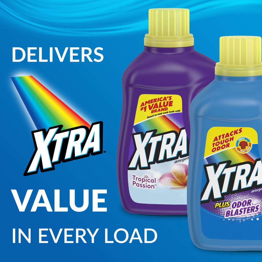 (4 pack) Xtra Liquid Laundry Detergent Soap, Calypso Fresh Scent, 312 fl oz, 260 Loads